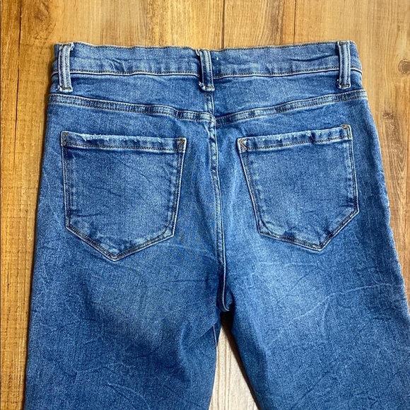 Kenzie vintage luxe Allie high rise slim  straight Distressed Blue Jeans size 8 - Picture 5 of 8